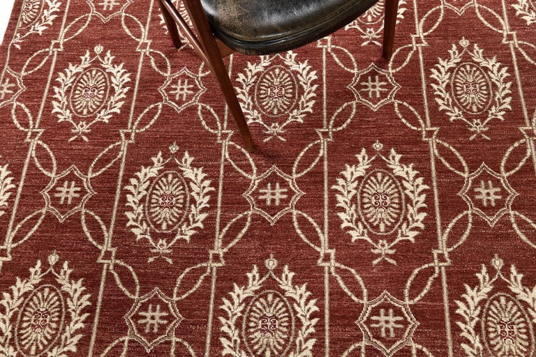 Natural Dye Transitional Design Rug For Sale at 1stDibs
