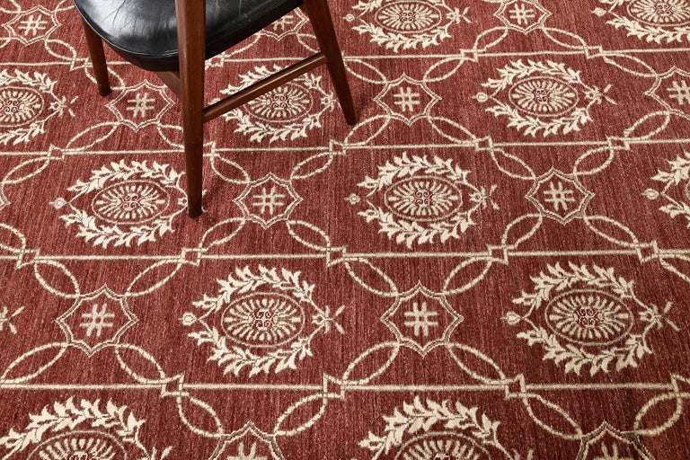 Natural Dye Transitional Design Rug For Sale at 1stDibs