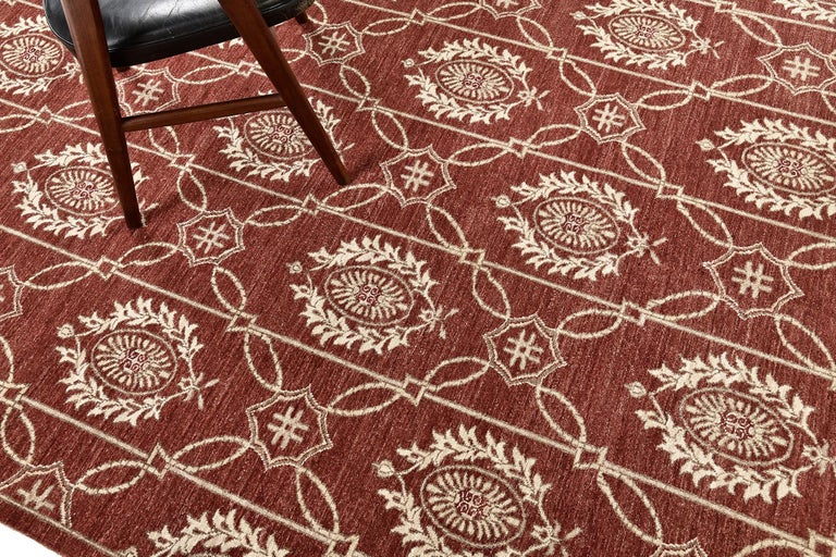 Natural Dye Transitional Design Rug For Sale at 1stDibs