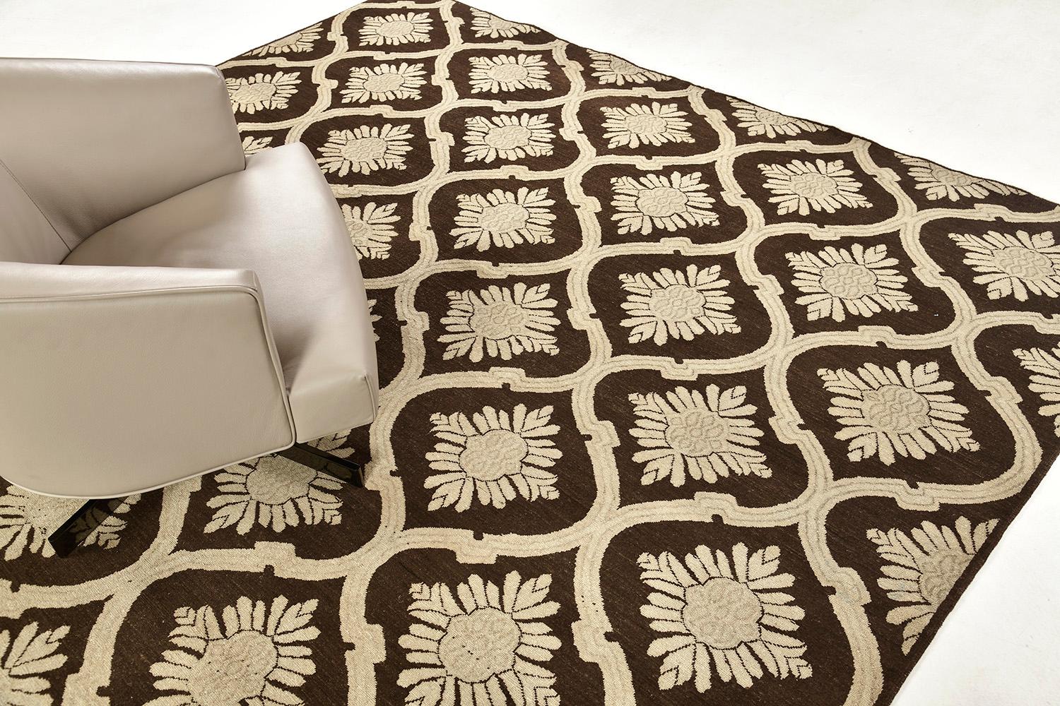 XXIe siècle et contemporain Tapis de conception transitionnel teinté naturel en vente
