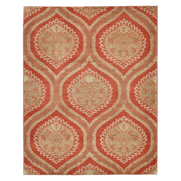 Natural Dye Transitional Design Rug For Sale at 1stDibs