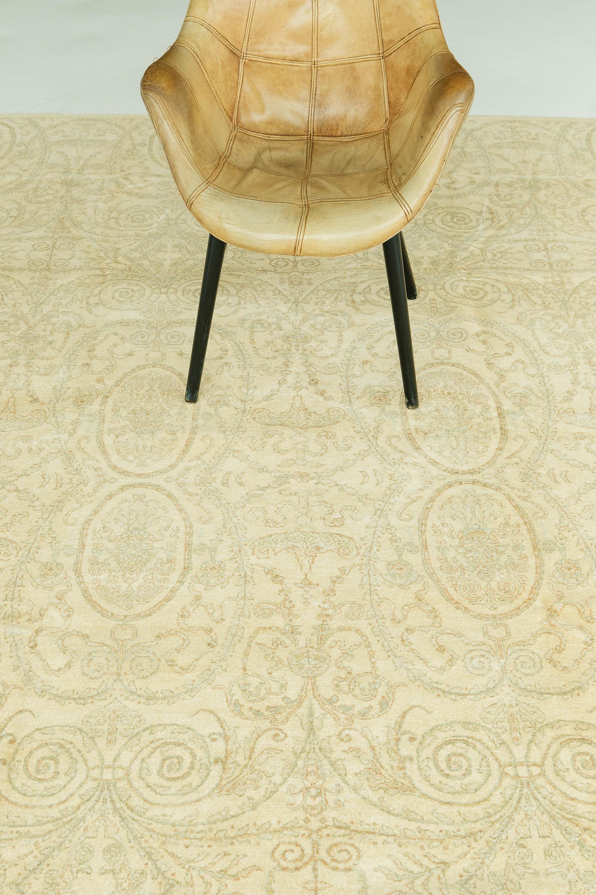 Natural Dye Transitional Rug Design D5161 Fable In New Condition For Sale In WEST HOLLYWOOD, CA
