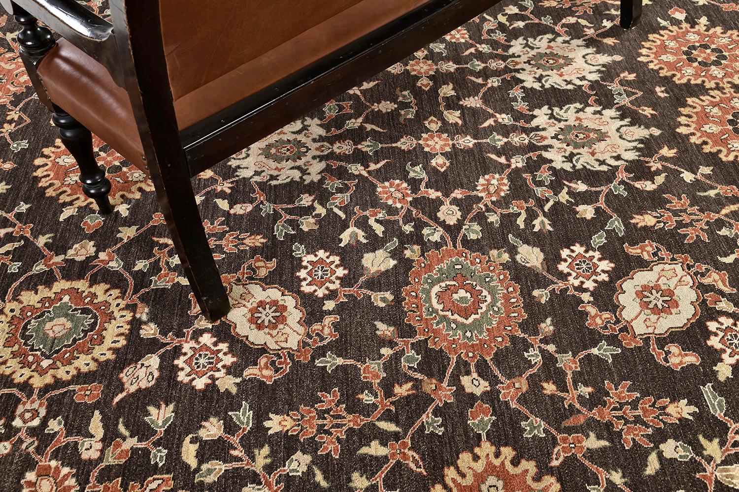Noué à la main Tapis transitionnel teinté naturel en vente