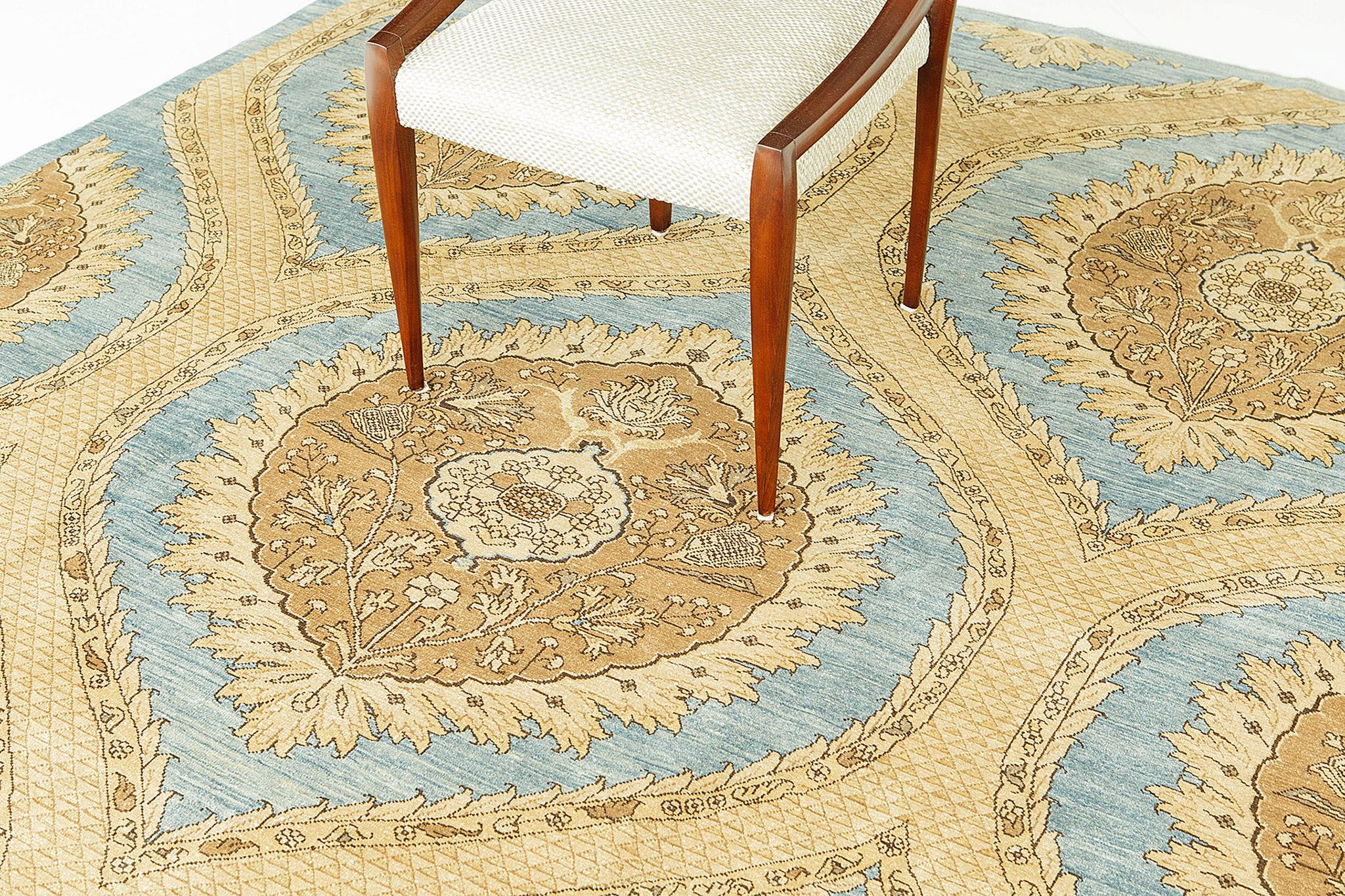 Natural Dye Transitional Style Arts and Crafts Rug D5207 Bliss In New Condition For Sale In WEST HOLLYWOOD, CA