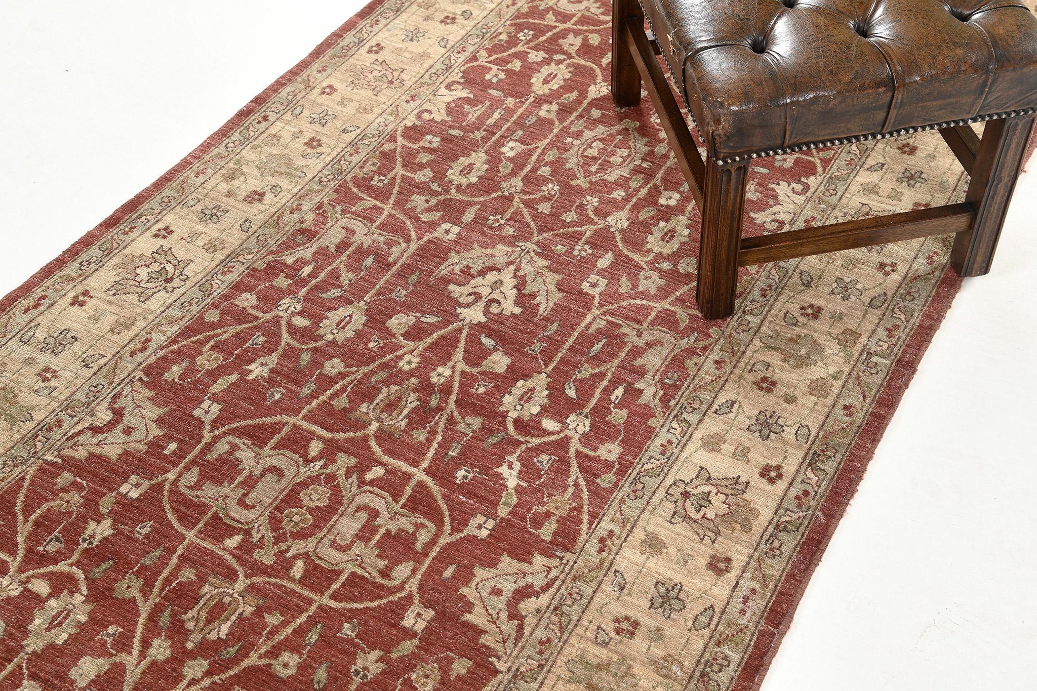 Afghan Natural Dye Zigler Revival Runner For Sale