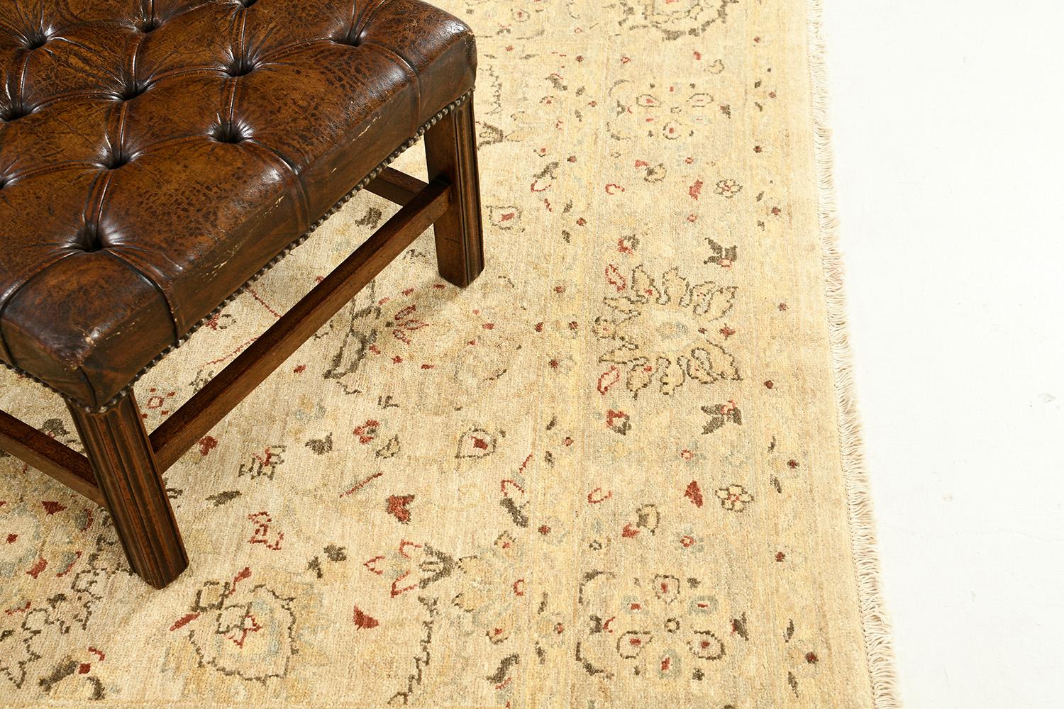 Natural Dye Zigler Revival Square Rug In New Condition For Sale In WEST HOLLYWOOD, CA