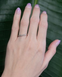 Natural Earth Mined Diamond Bezel Band – Solid 14K Gold Stackable Wedding Ring