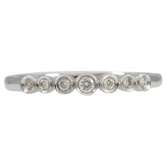 Natural Earth Mined Diamond Bezel Band – Solid 14K Gold Stackable Wedding Ring