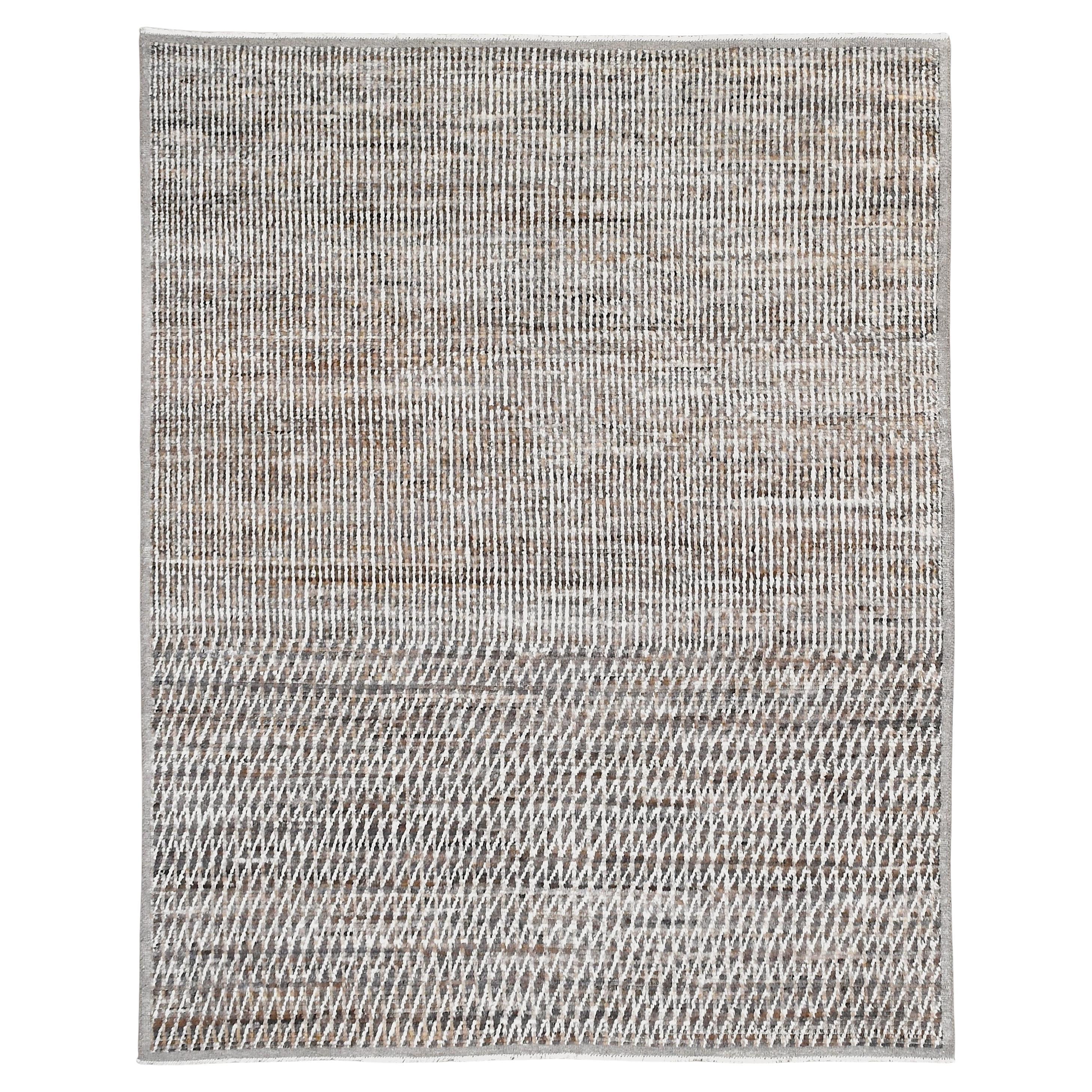 Alfombra de lana en tonos terrosos naturales 8'2''x10'2''