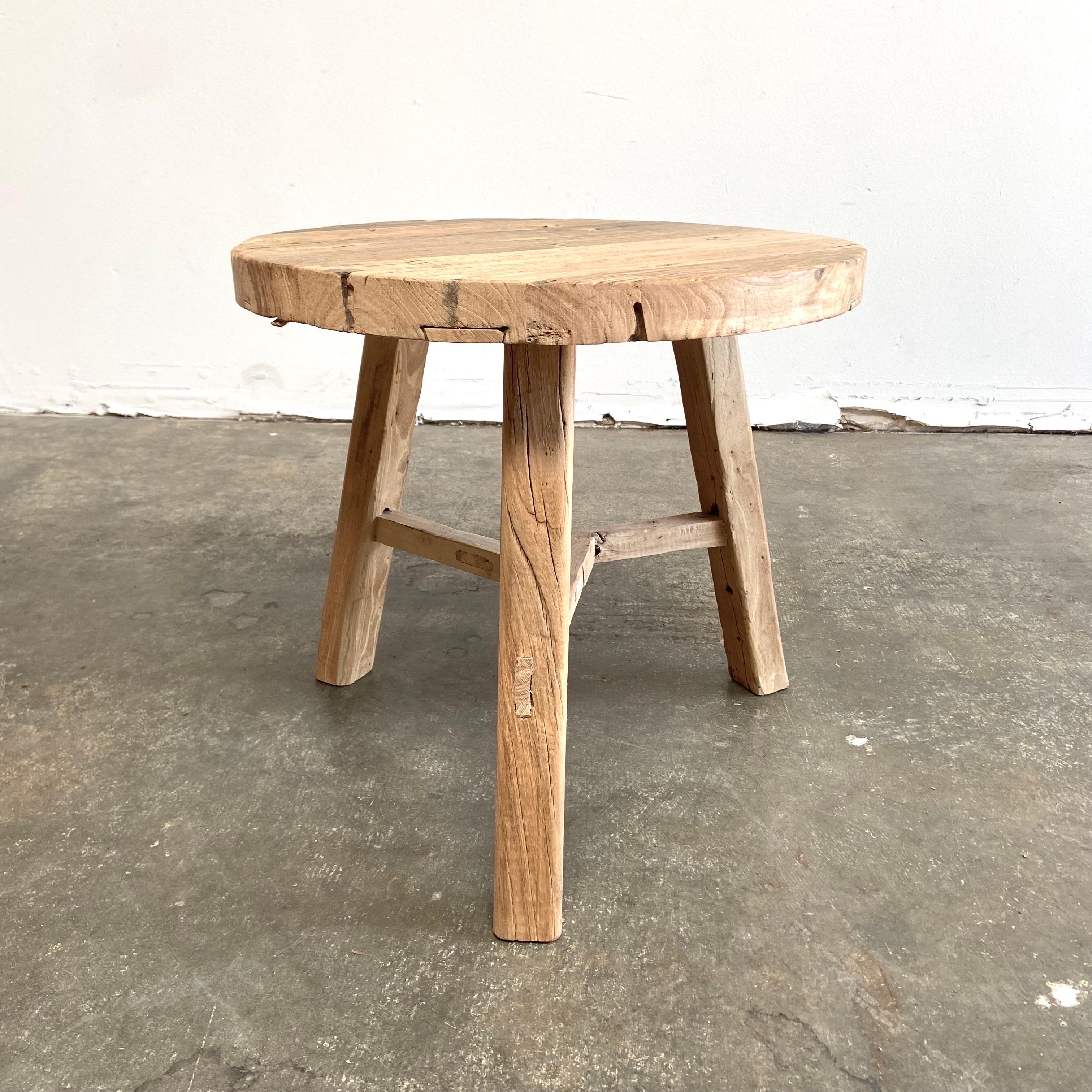 natural wood side tables