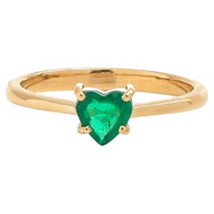 Natural Emerald 0.34cts Ring in 14k Gold