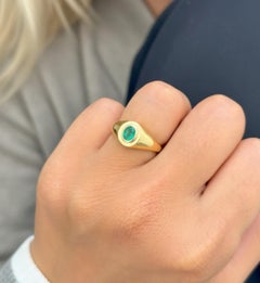 Natural Emerald 0.37cts Ring in 14k Gold