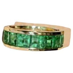 Natural Emerald 0.98cts Ring in 14k Gold
