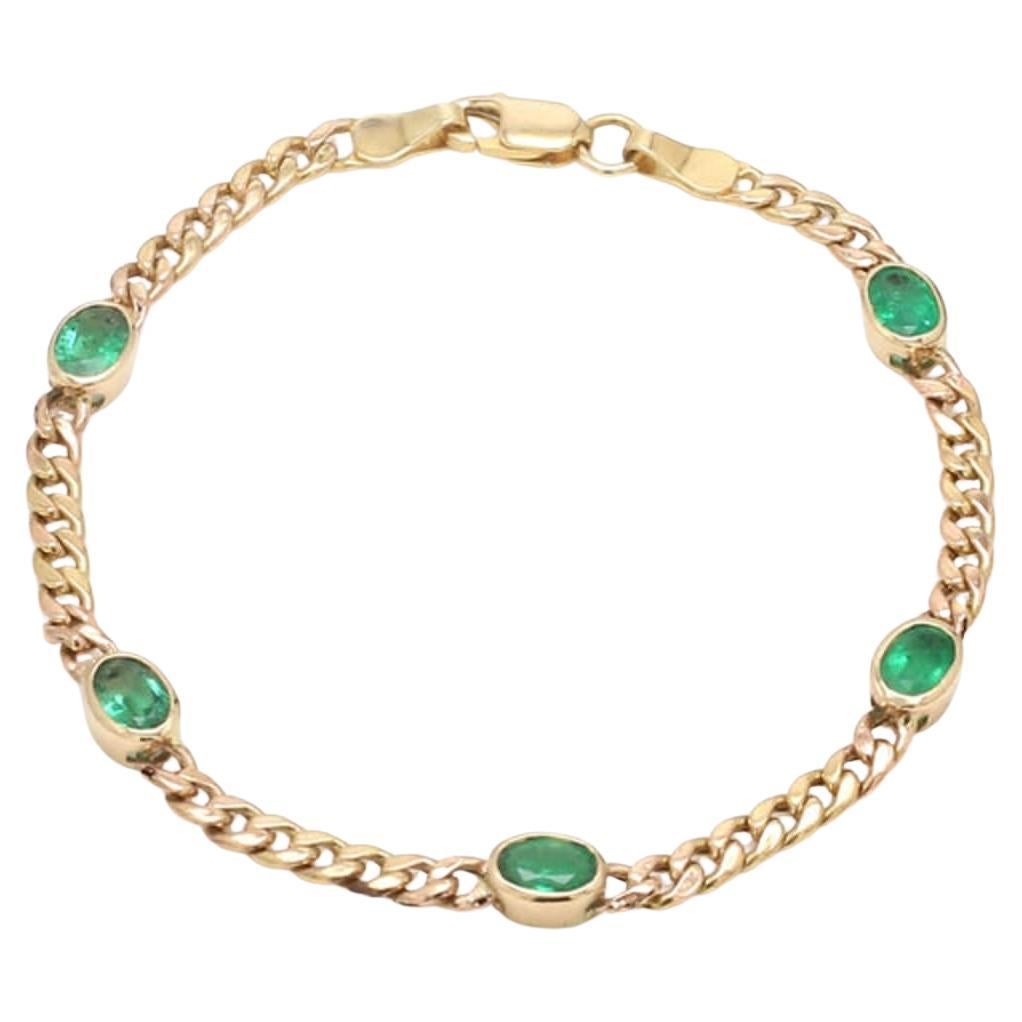 Bracelet d
Emeraude Naturelle 2.13cts en or 14K