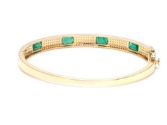 Bracciale con smeraldo naturale da 2,90 carati e diamante da 0,94 carati in oro 14K