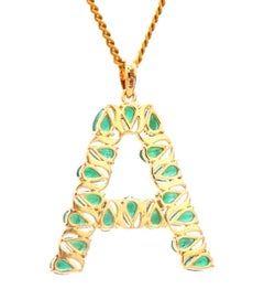 Ciondolo con smeraldo naturale da 3,63 carati in oro 14k