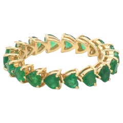 Bague en or 18k avec émeraude naturelle 4cts