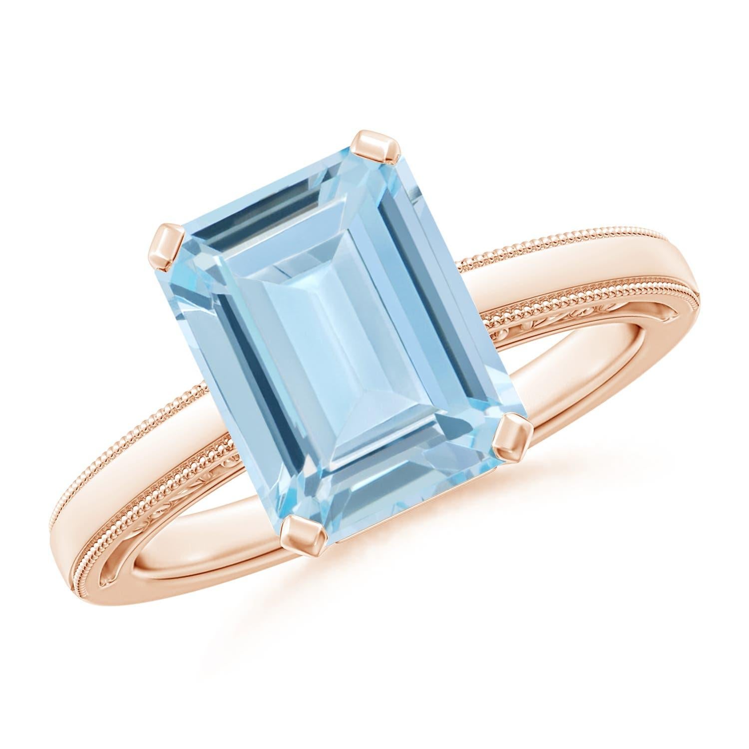 Anello di fidanzamento solitario con smeraldo naturale da 3 carati in oro massiccio 14 carati in vendita 3