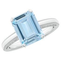 Anello di fidanzamento solitario con smeraldo naturale da 3 carati in oro massiccio 14 carati