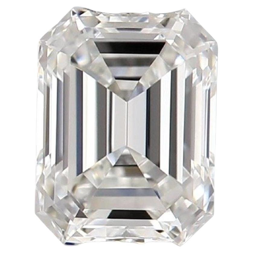Natural Emerald Cut Diamond in a 0.33 Carat F VVS2, GIA Cert For Sale