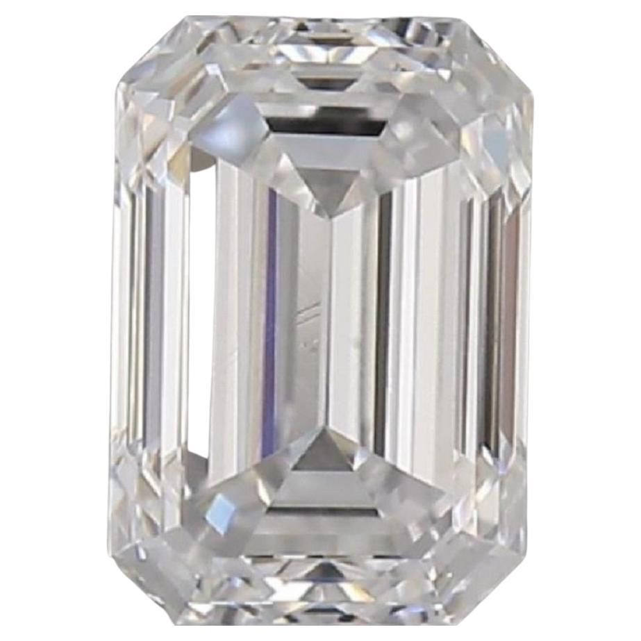 Natural Emerald Cut Diamond in a 0.41 Carat E VS2, GIA Cert
