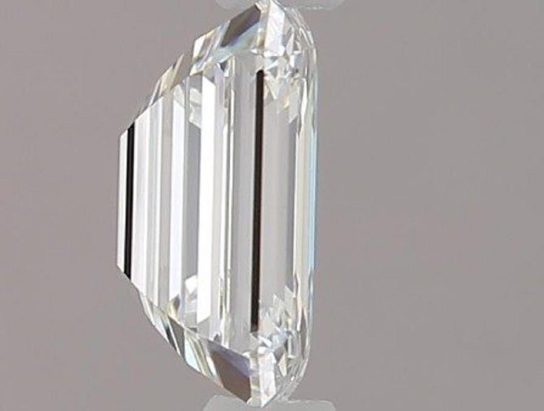 Women's or Men's Natural Emerald Cut Diamond in a 0.62 Carat D VS2, GIA Certificate For Sale