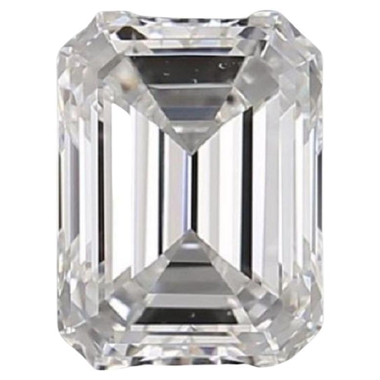 Natural Emerald Cut diamond in a 0.71 Carat D VS1, IGI Cert