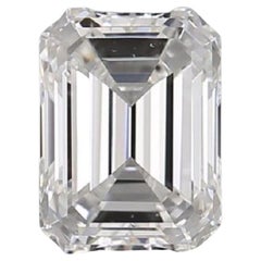 Diamant taille meraude naturelle de 0,71 carat D VS1, certifi IGI