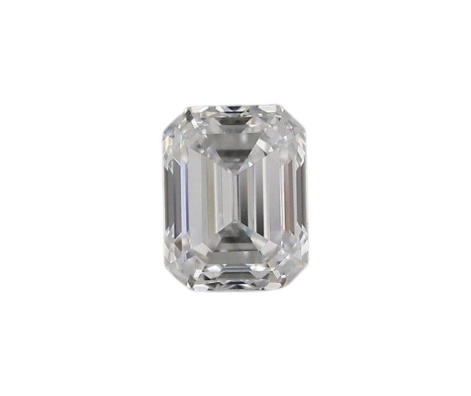 Women's or Men's Natural Emerald Cut Diamonds in a 0.81 Total Carat H IF and I VVS2, GIA Cert