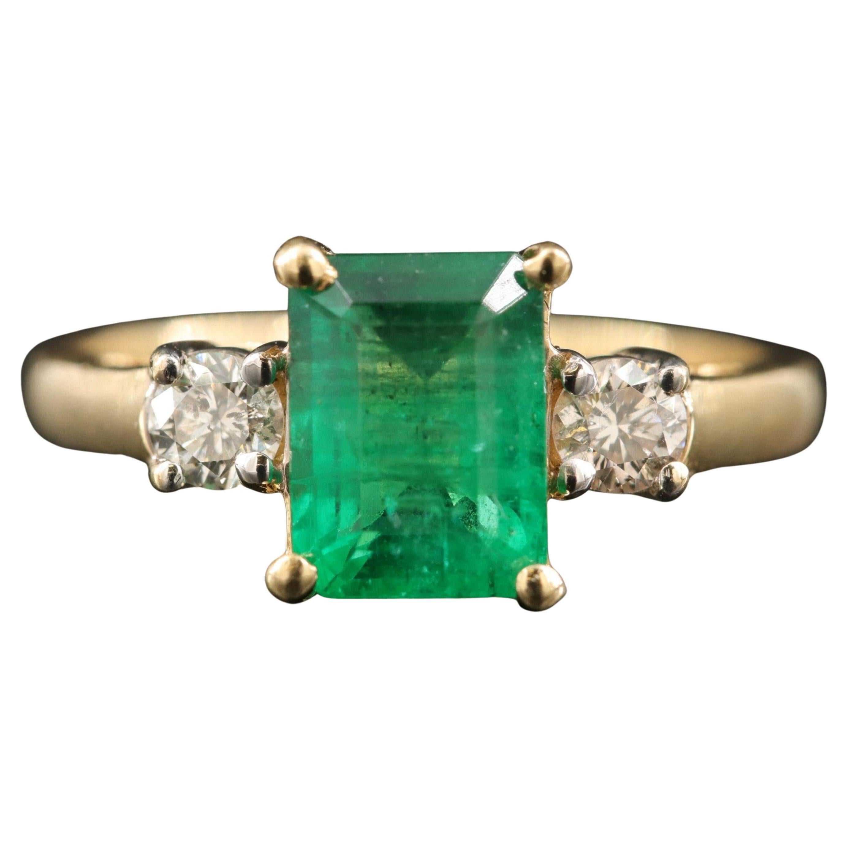 Customizable Emerald Engagement Ring, Emerald Cut Emerald Wedding Ring