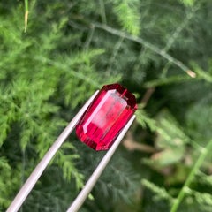 Natural Emerald Cut Rhodolite Garnet Faceted Gemstone for Ring Pendant Jewellery
