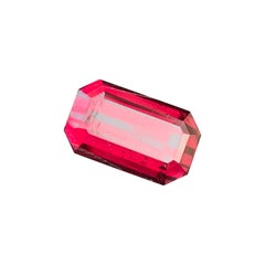 Natural Emerald Cut Rhodolite Garnet Faceted Gemstone for Ring Pendant Jewellery