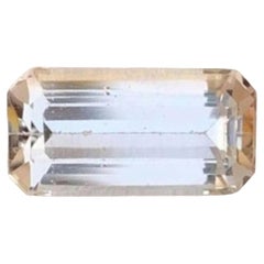 Natural Emerald Cut Topaz Gemstone: Faceted For Ring November Birthstone 3.62 CT