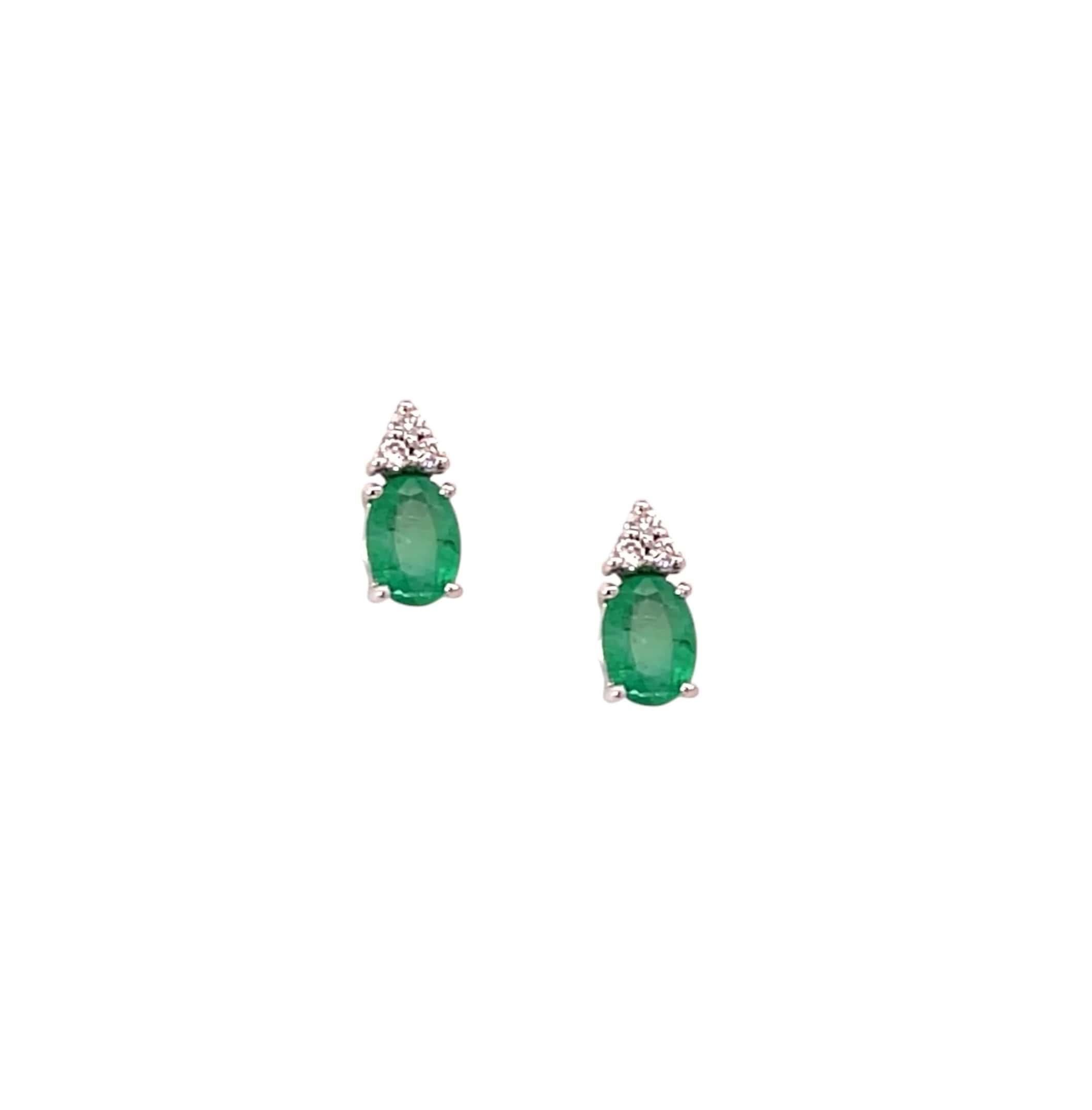 Taglio smeraldo Orecchini con diamante smeraldo naturale in oro 14k 1,28 TCW certificati in vendita