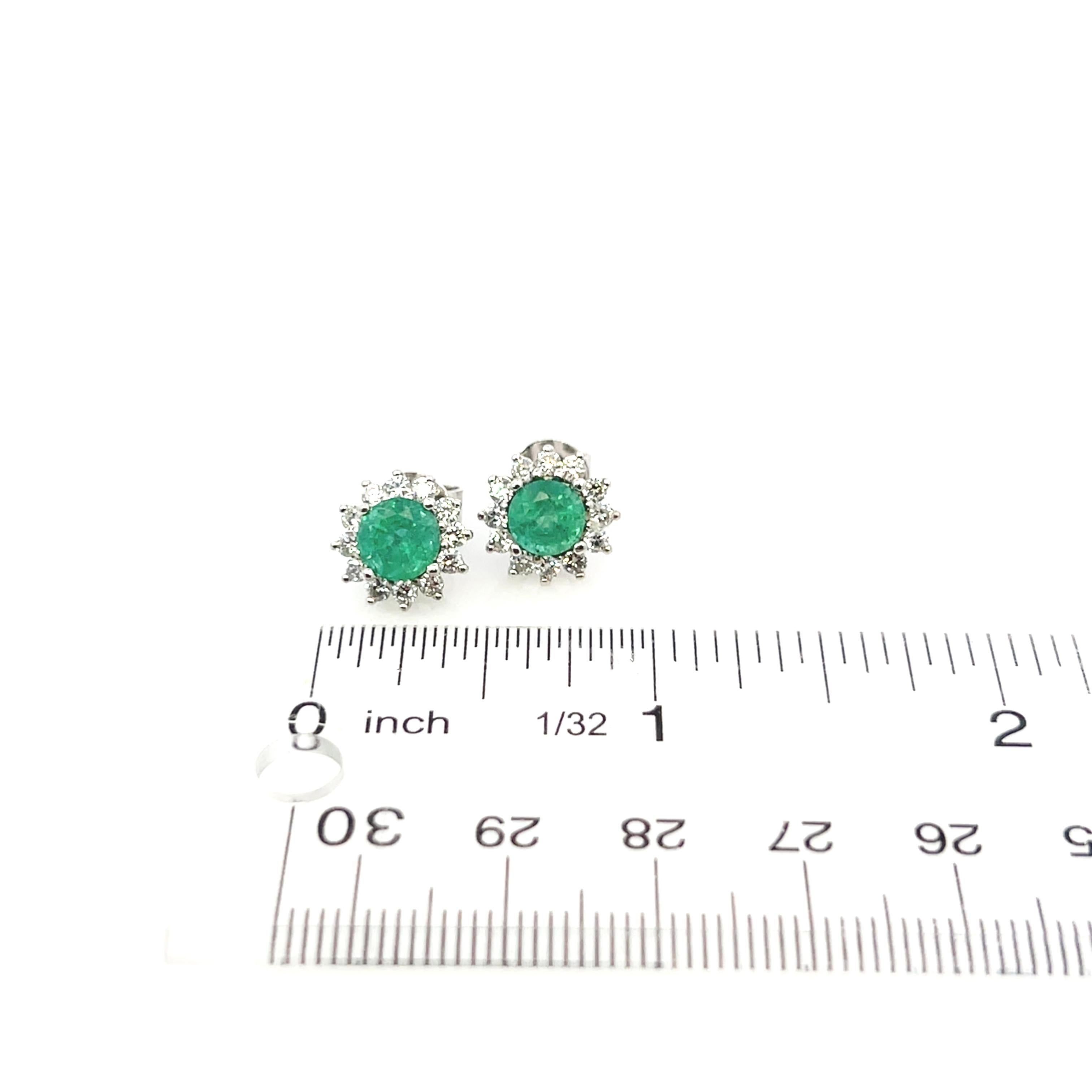 Orecchini con diamante smeraldo naturale in oro 14k 2,99 TCW certificati in vendita 4