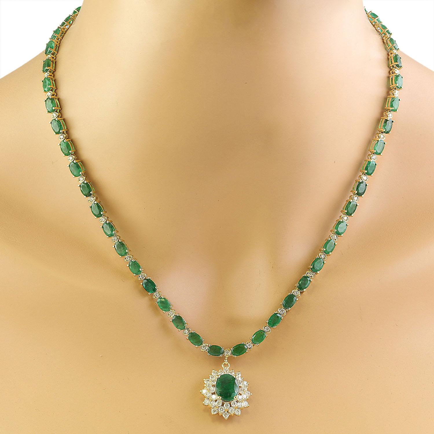 emerald necklaces gold