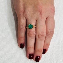 Natural Emerald Diamond Ring 14k Gold 1.94 TCW Certified