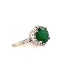 Natural Emerald Diamond Ring 14k Gold 2.83 TCW Certified