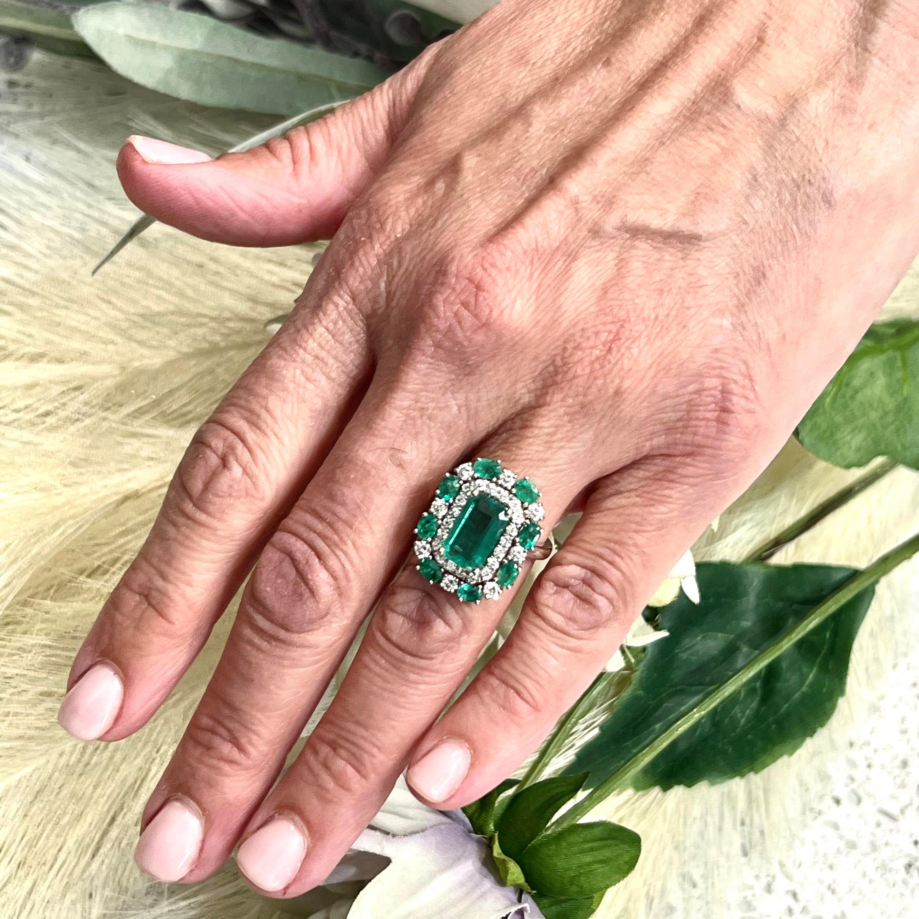 Natural Finely Faceted Quality Emerald Diamond Ring 6.5 14k Gold 4.52 TCW GIA Certified $12,950 210738

This is a Unique Custom Made Glamorous Piece of Jewelry!

Nothing says, “I Love you” more than Diamonds and Pearls!

This Emerald ring has been