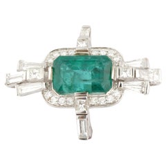 Natural zambian emerald diamond ring in 18k gold