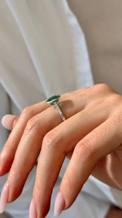 Natural Emerald Diamond Ring Size 6.5 14k Gold 2.12 TCW Certified