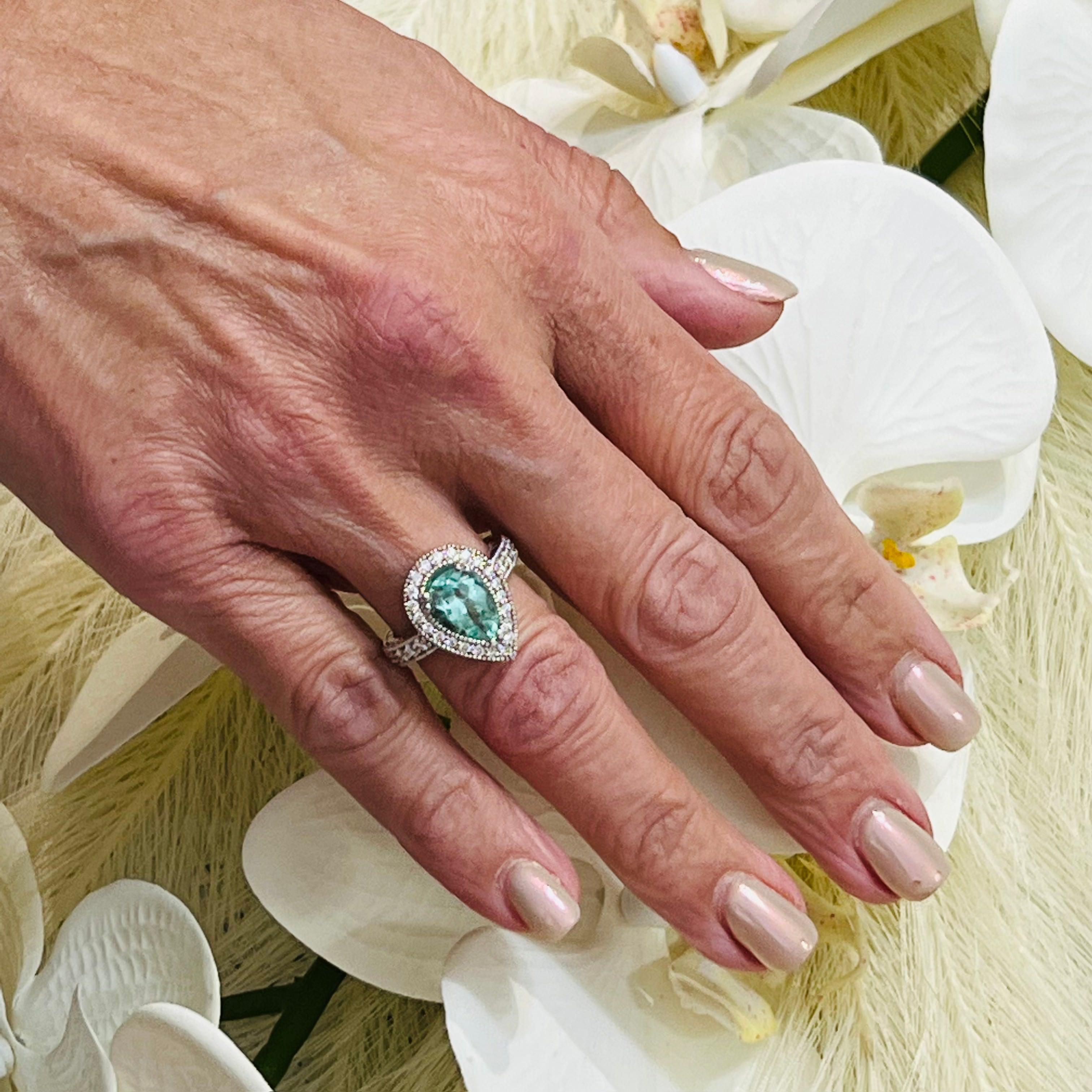 Natrlicher Smaragd-Diamant-Ring Gre 6,5 14k W Gold 3,27 TCW zertifiziert  im Angebot 5