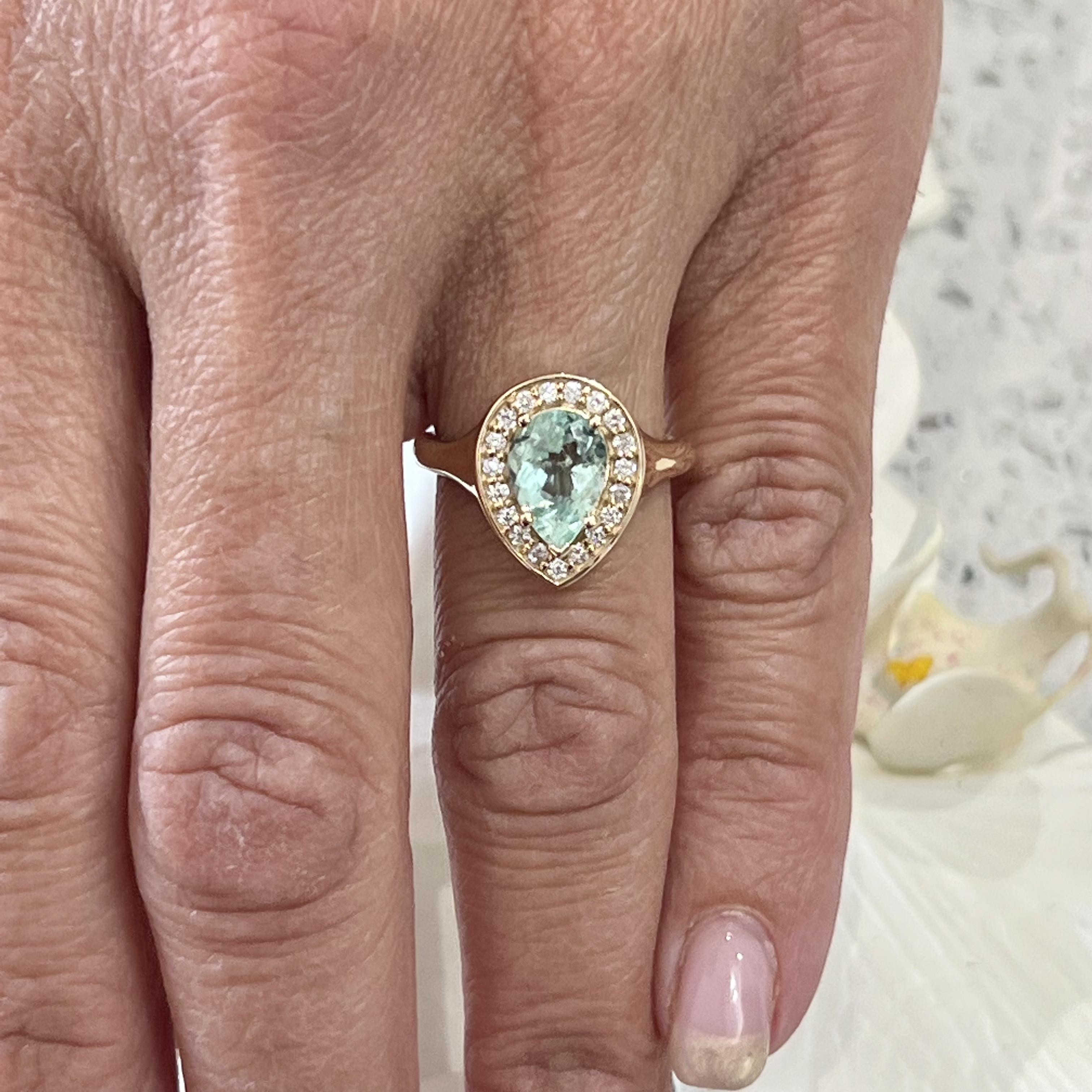Natürlicher Smaragd-Diamantring 14K Y Gold 1,74 TCW zertifiziert im Zustand „Neu“ im Angebot in Brooklyn, NY