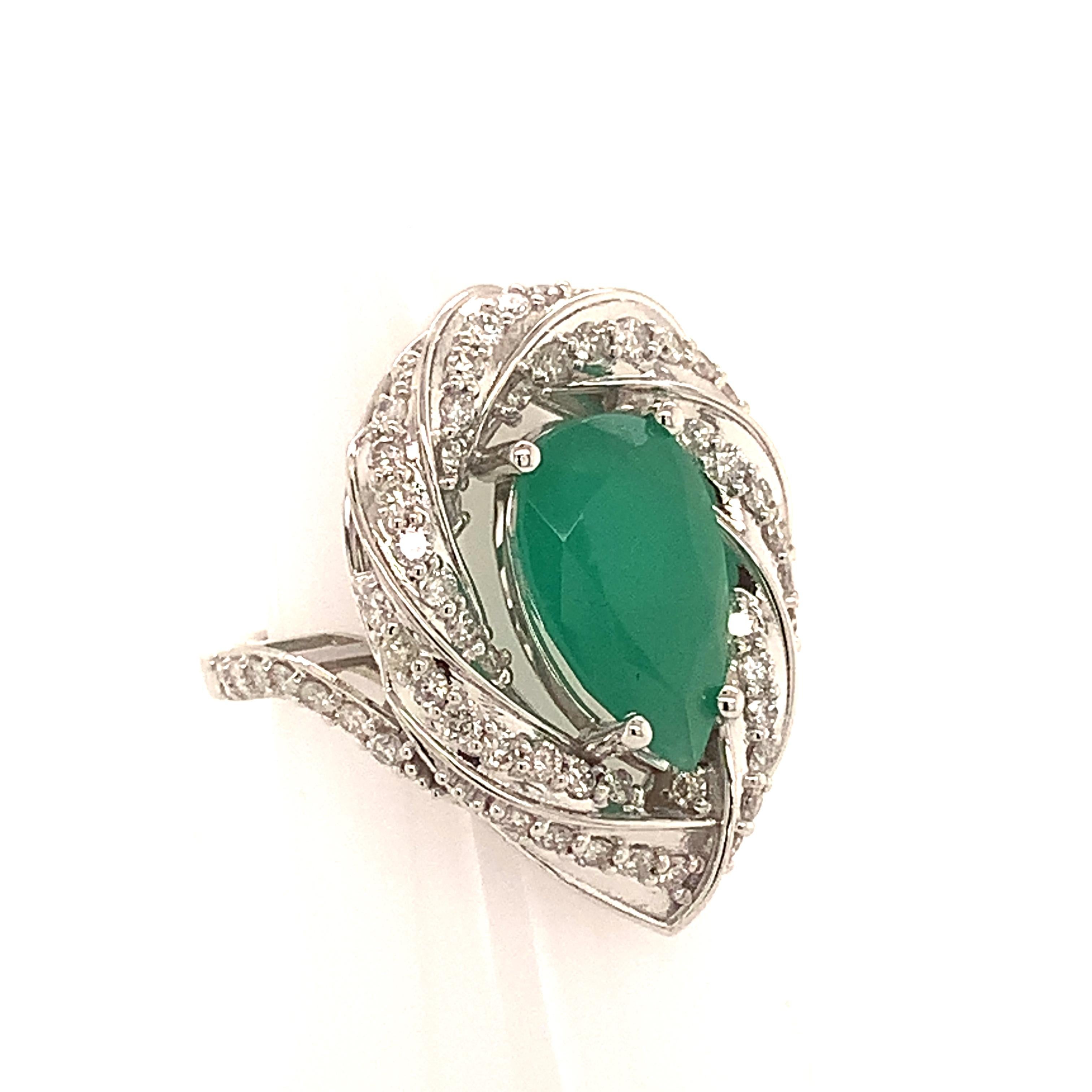 Natural Finely Faceted Quality Emerald Diamond Ring Size 6.75 14k Gold 6.1 TCW Certified $6,950 114425

This is a Unique Custom Made Glamorous Piece of Jewelry!

Nothing says, “I Love you” more than Diamonds and Pearls!

This Emerald Diamond ring