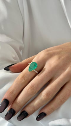 Natural Emerald Diamond Ring Size 7 14k Y Gold 7.17 TCW Certified