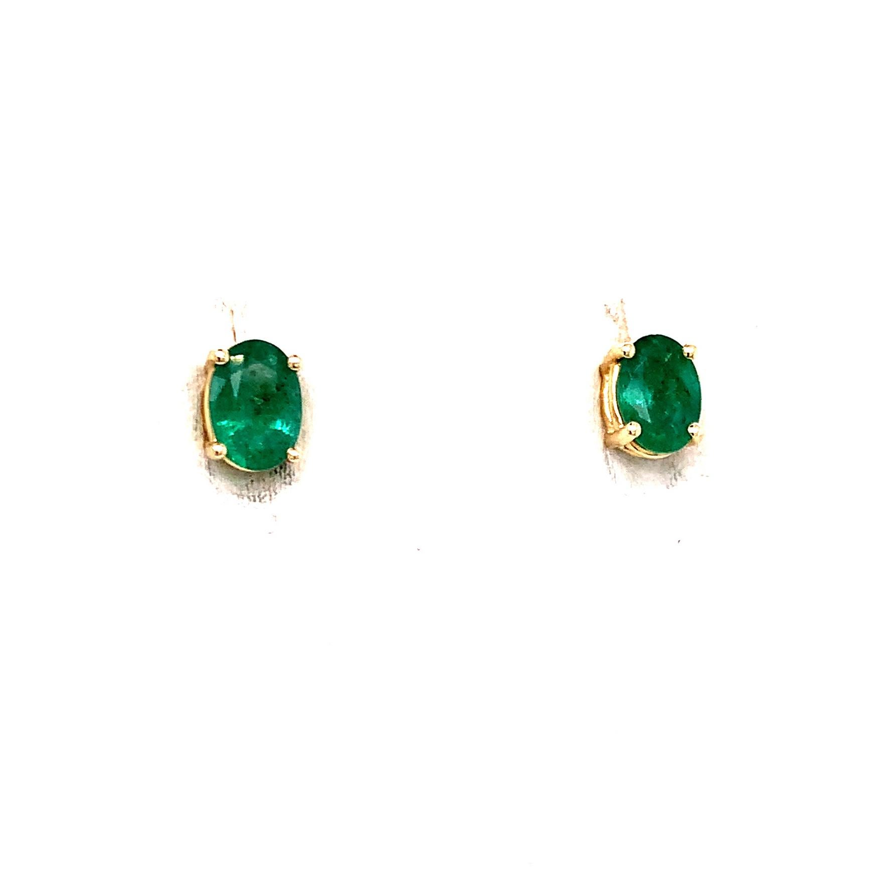 certified emerald earrings