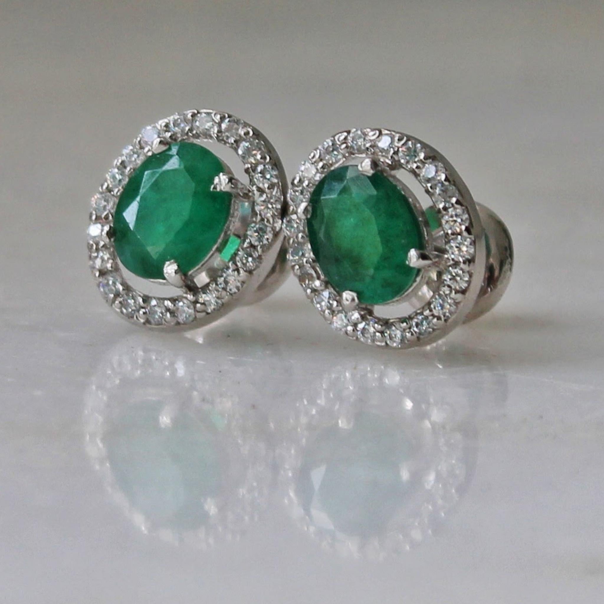 Natural Emerald Earrings For Sale at 1stDibs oval emerald earrings
