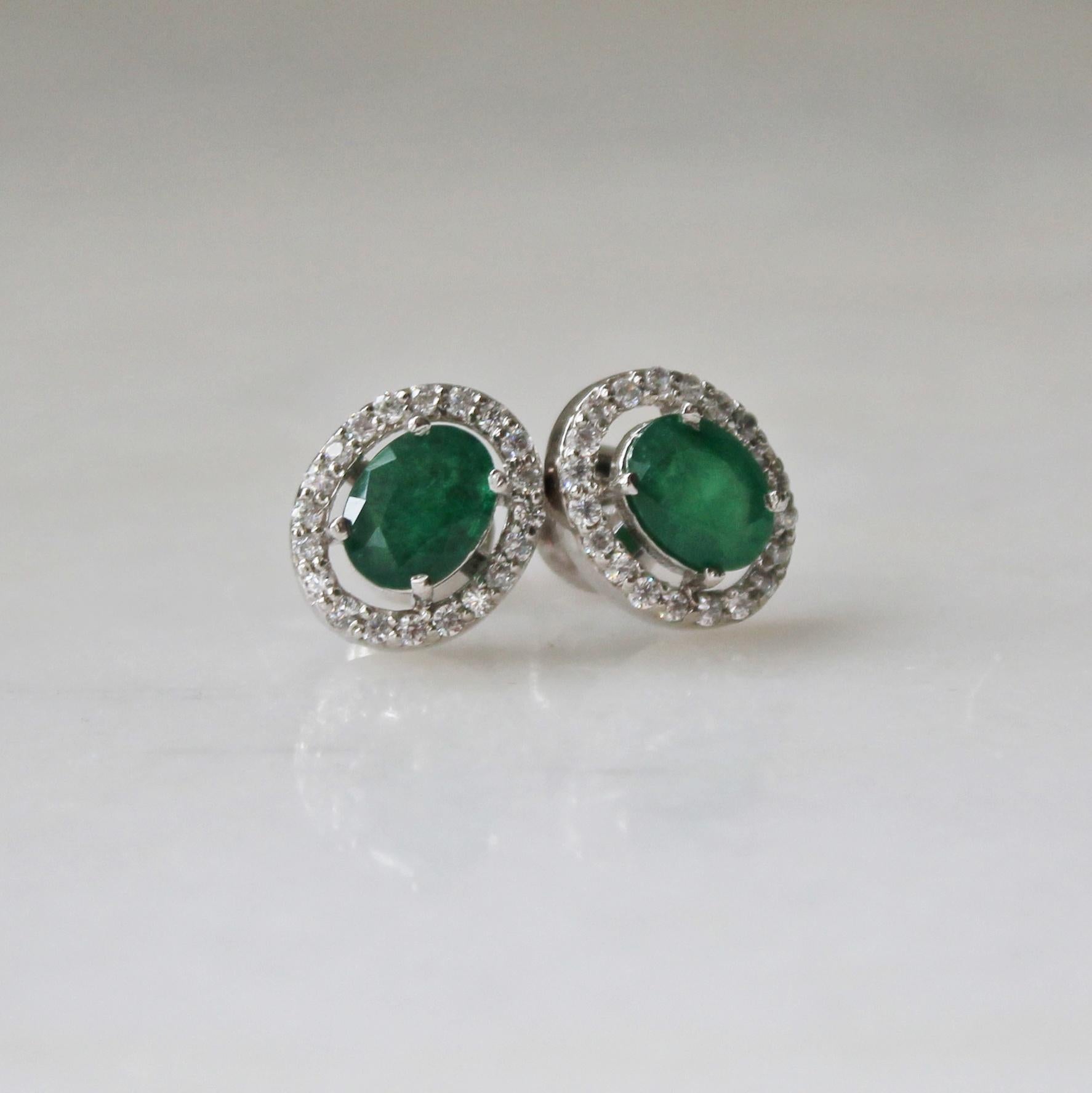 Natural Emerald Earrings For Sale at 1stDibs oval emerald earrings