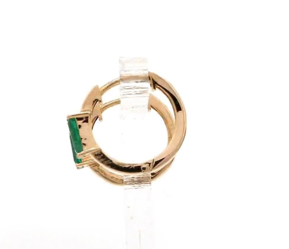 Natural zambian emerald earrings in 14k gold en Nuevo estado para la venta en jaipur, IN