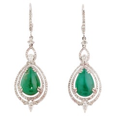 Natural emerald fancy diamond in 18k gold